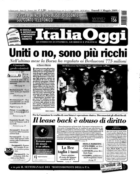 Italia oggi : quotidiano di economia finanza e politica